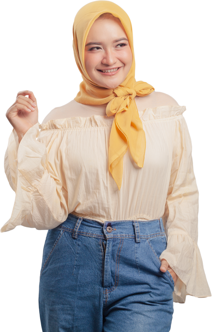 Isolated Woman wearing hijab 